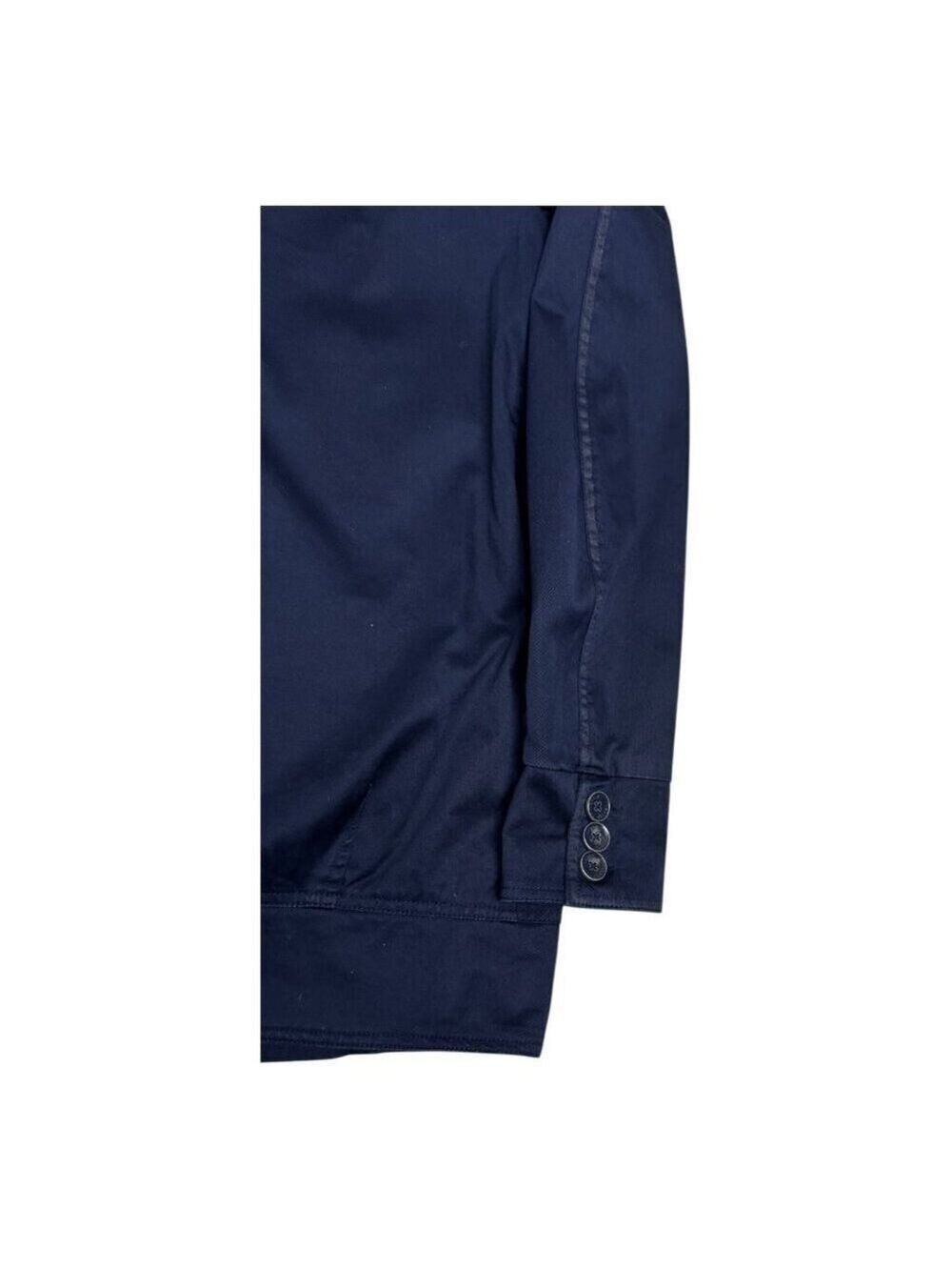 DIESEL Luxury Designer Navy Blue Cotton Light Trench Jacket Womens Large - Picture 8 of 10